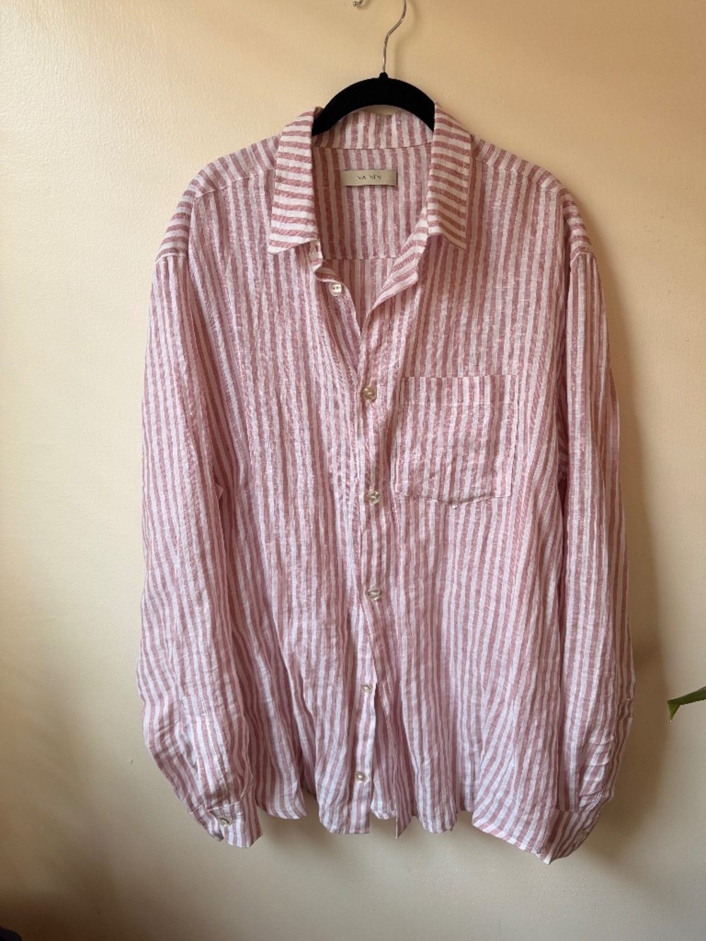 Na Nin 100% Linen "Arlo" Striped Button Down Shirt